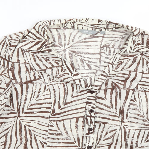 Per Una Womens White   Basic Button-Up Size 12