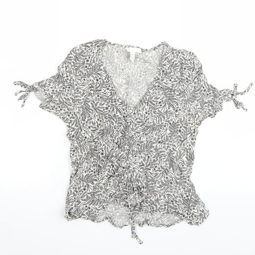 H&M Womens White   Basic T-Shirt Size 6