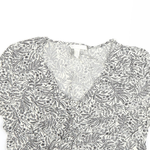 H&M Womens White   Basic T-Shirt Size 6