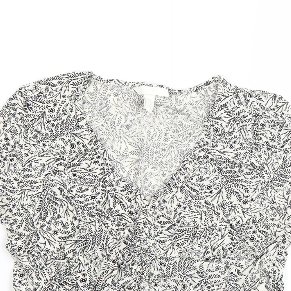 H&M Womens White   Basic T-Shirt Size 6
