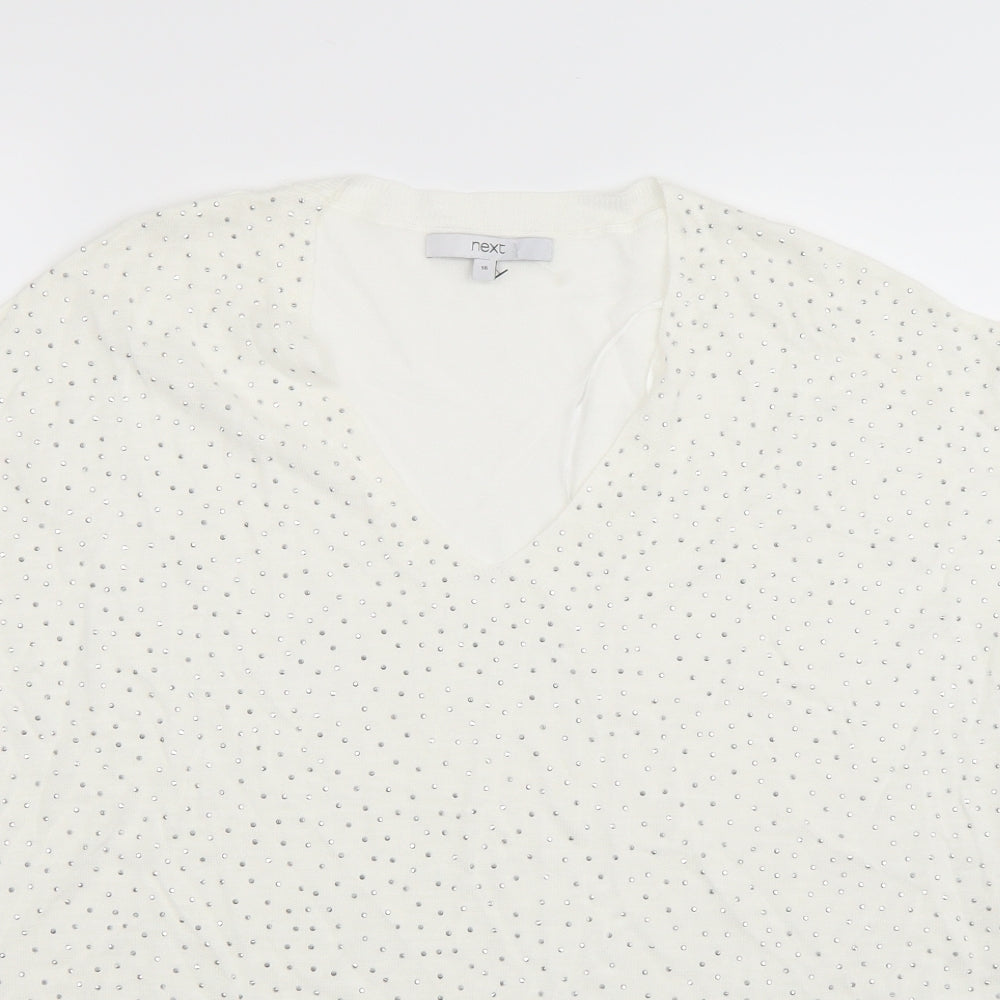 NEXT Womens White   Basic T-Shirt Size 16