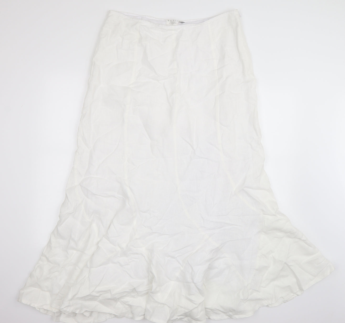 Preworn Womens White   A-Line Skirt Size 16