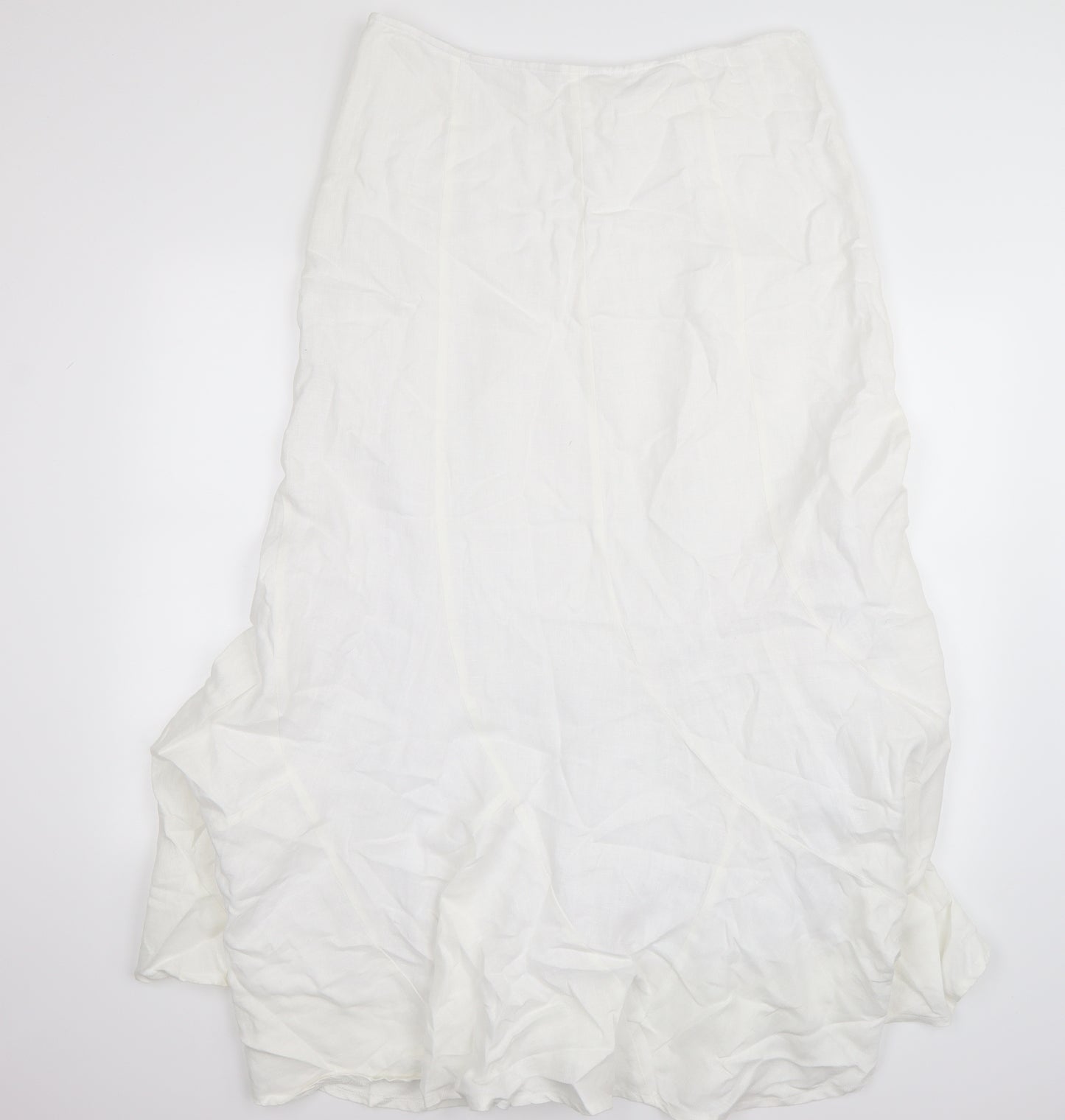 Preworn Womens White   A-Line Skirt Size 16