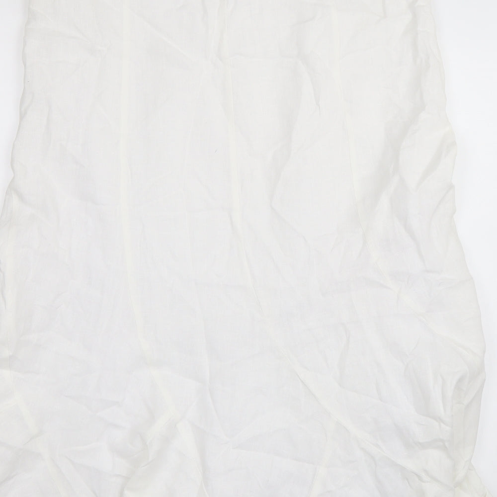 Preworn Womens White   A-Line Skirt Size 16