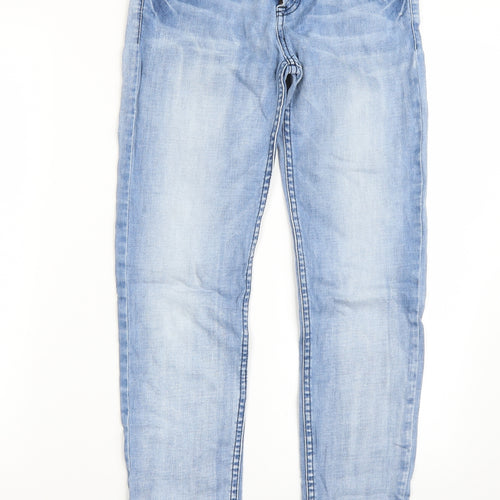 GUESS Womens Blue   Cropped Trousers Size 25 L28 in