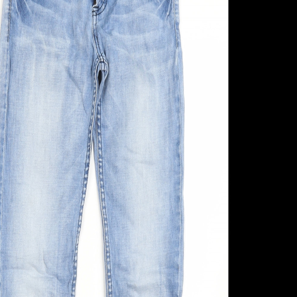 GUESS Womens Blue   Cropped Trousers Size 25 L28 in