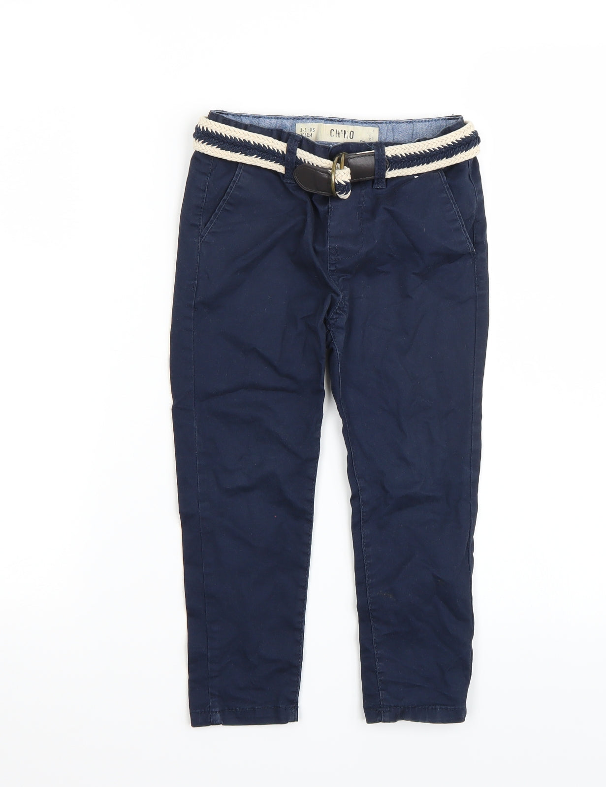 Denim & Co. Boys Blue   Chino Trousers Size 3-4 Years