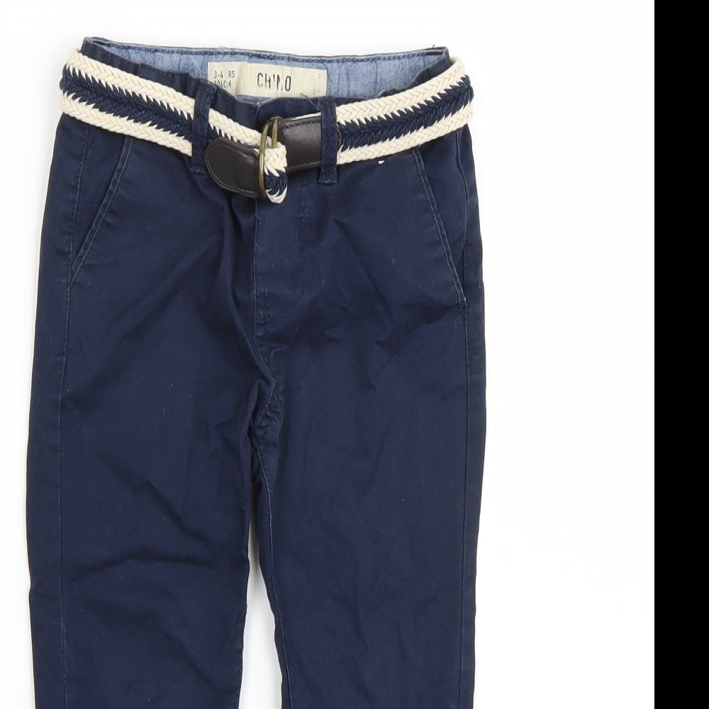 Denim & Co. Boys Blue   Chino Trousers Size 3-4 Years