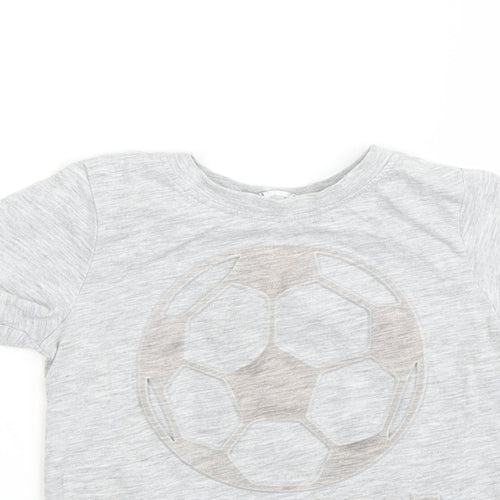 H&M Boys Grey Batik Rayon Basic T-Shirt Size 5 Years
