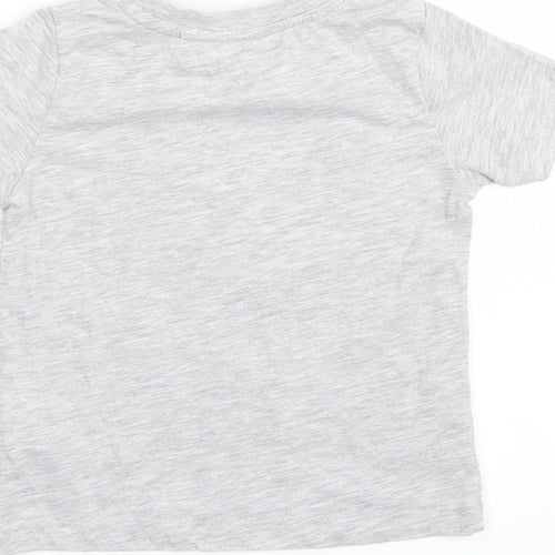 H&M Boys Grey Batik Rayon Basic T-Shirt Size 5 Years