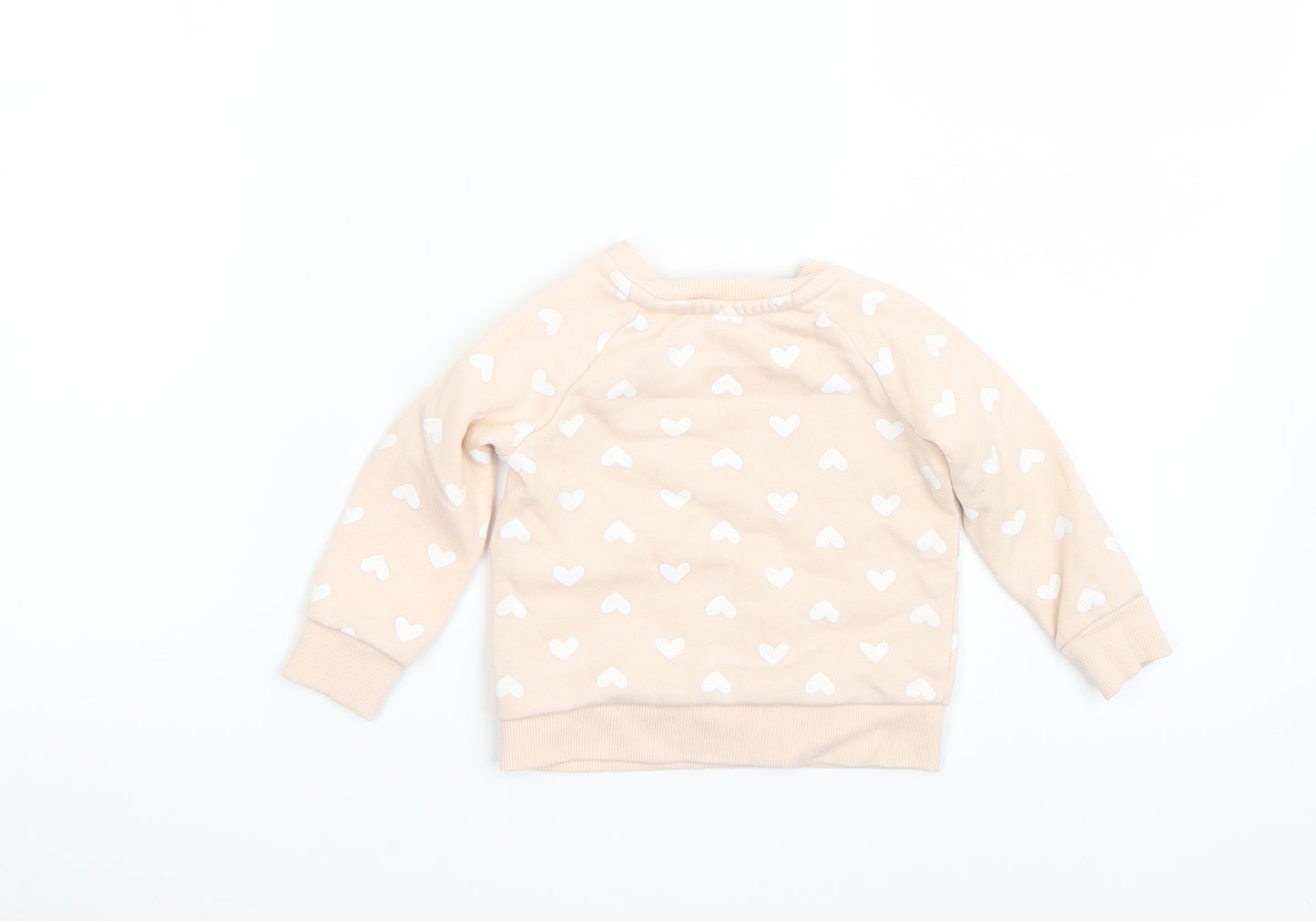 Primark Girls Pink Polka Dot  Pullover Jumper Size 6-9 Months
