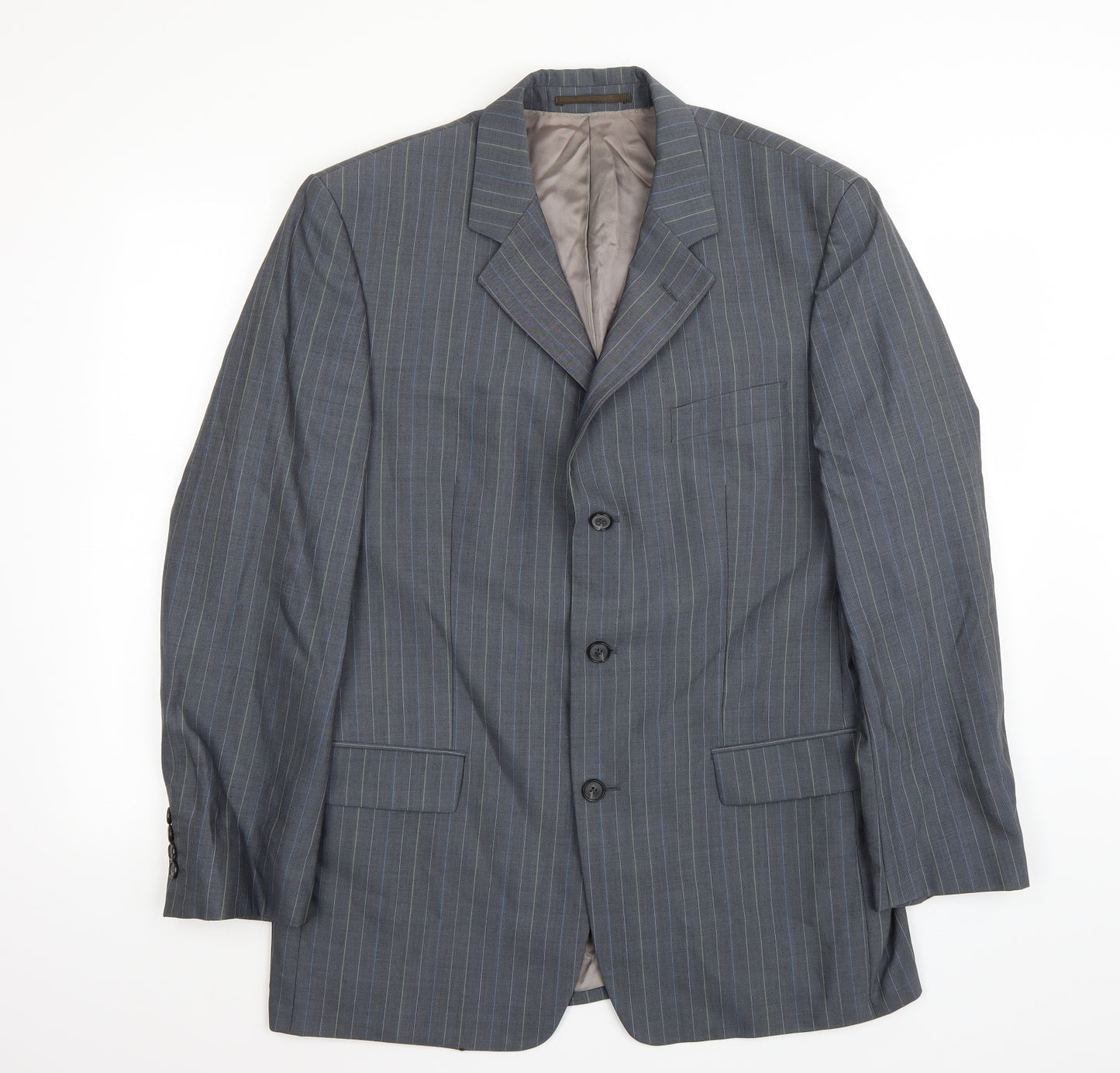 STONES Mens Grey   Jacket Suit Jacket Size 40
