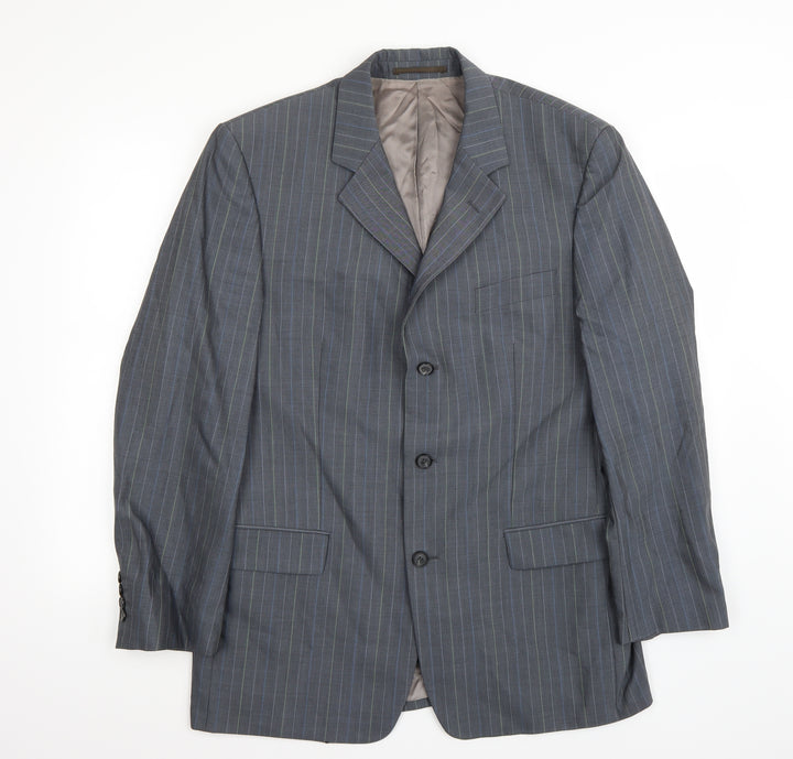 STONES Mens Grey   Jacket Suit Jacket Size 40