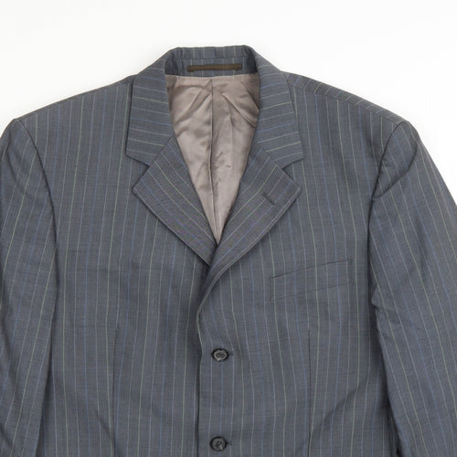 STONES Mens Grey   Jacket Suit Jacket Size 40