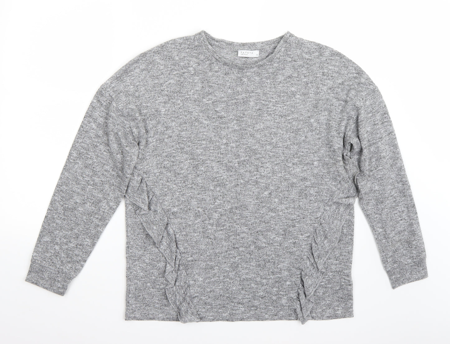 Payaya Womens Grey   Basic T-Shirt Size 14