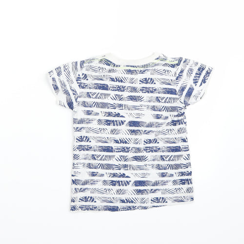 Matalan Boys White Striped  Basic T-Shirt Size 2-3 Years
