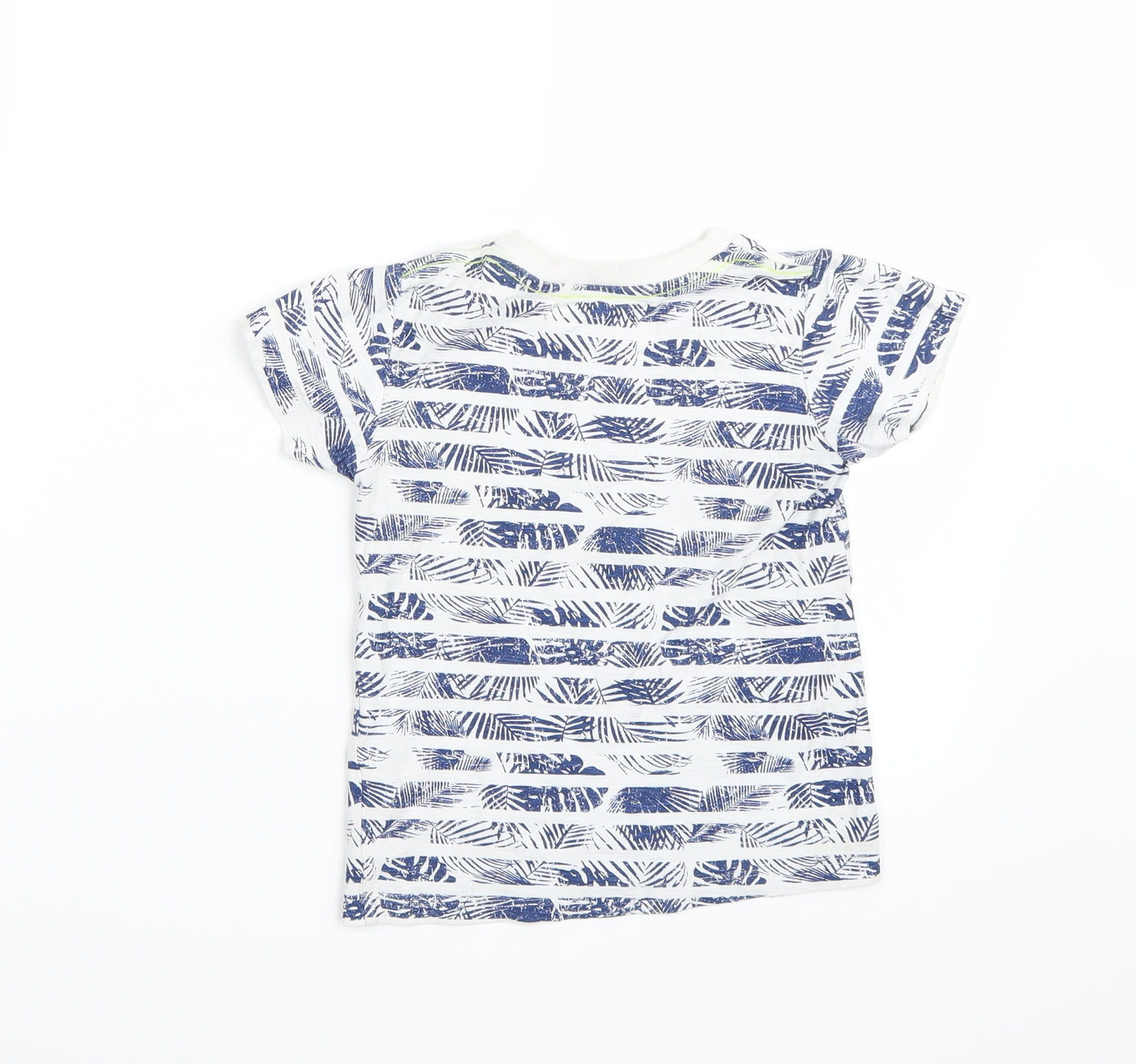 Matalan Boys White Striped  Basic T-Shirt Size 2-3 Years