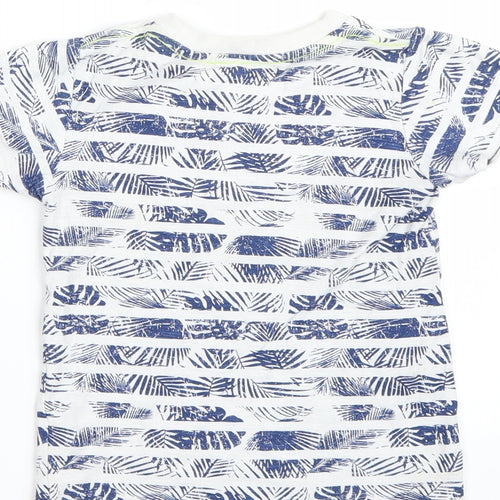 Matalan Boys White Striped  Basic T-Shirt Size 2-3 Years