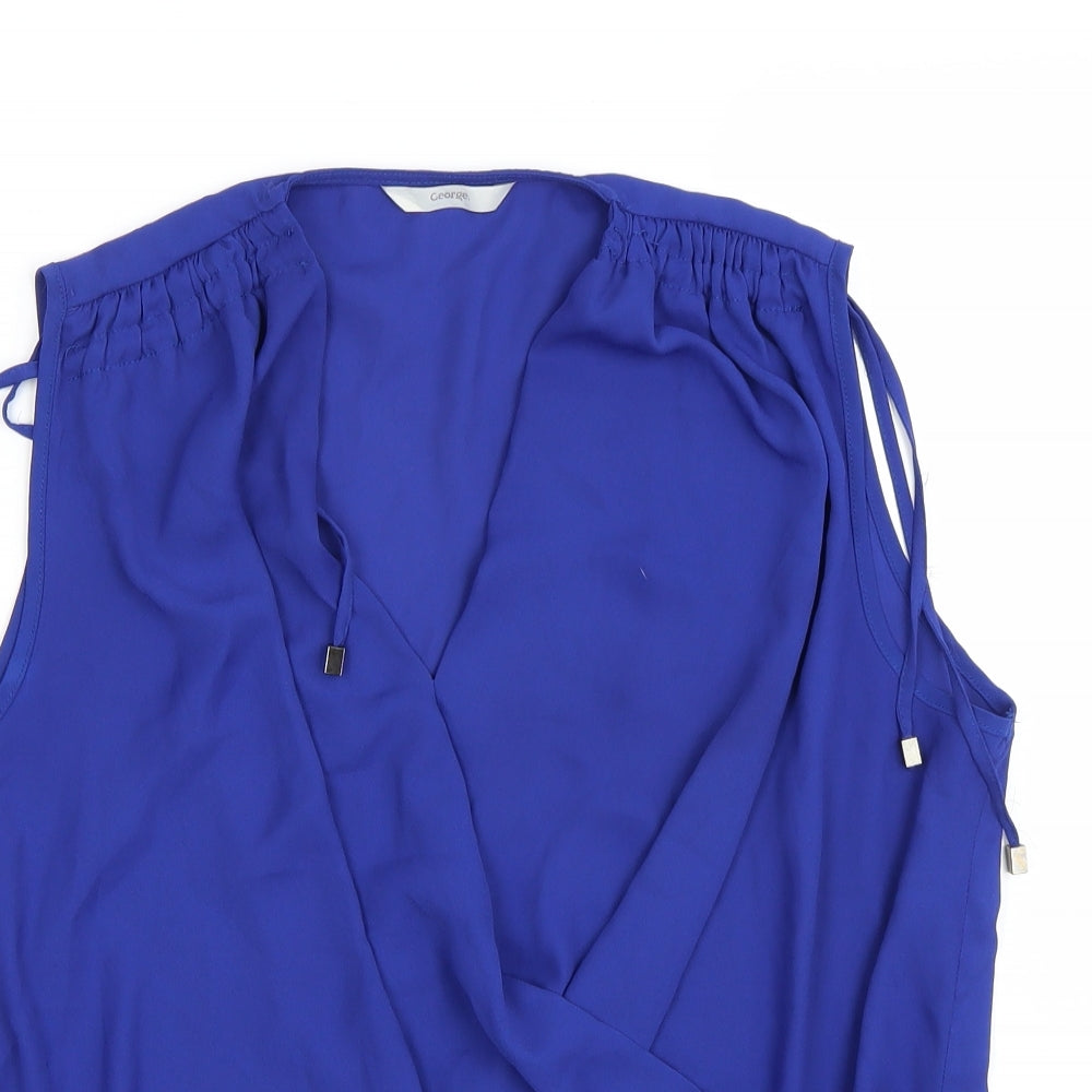 George Womens Blue   Basic Blouse Size 14