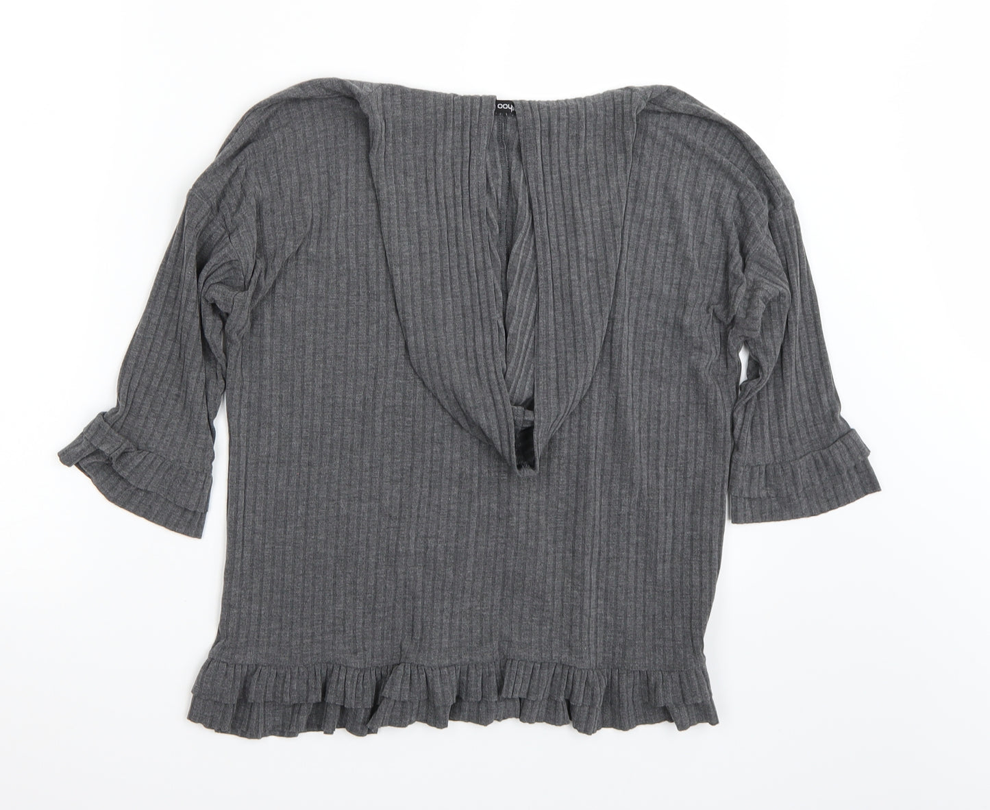 Boohoo Womens Grey   Pullover Hoodie Size S