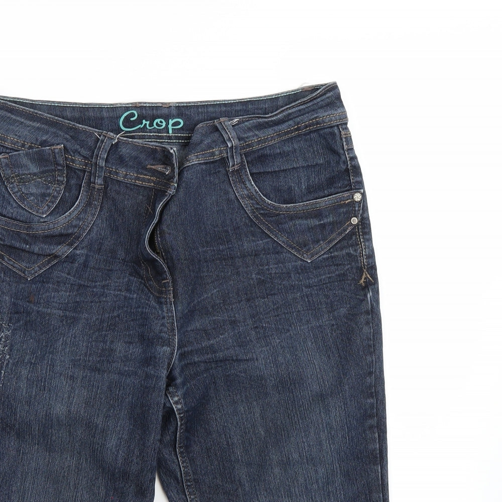 Marks and Spencer Womens Blue   Cropped Jeans Size 12