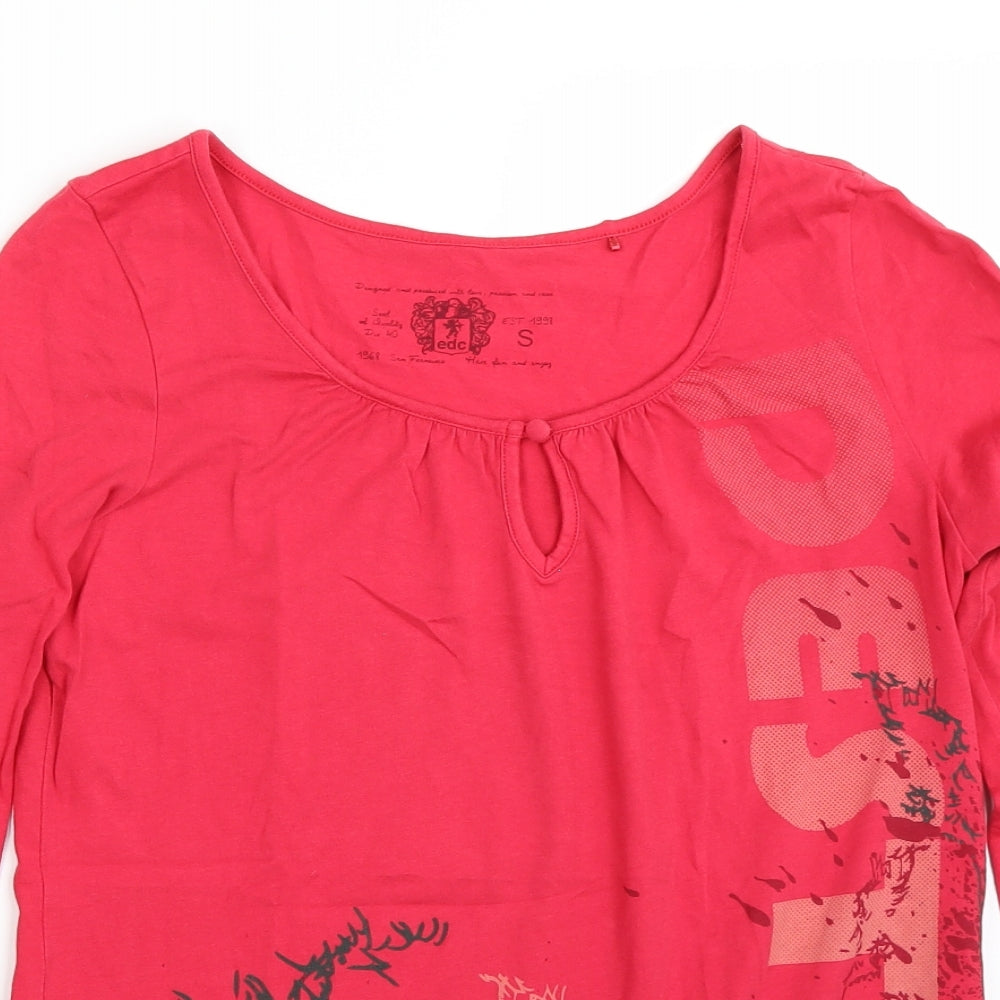 EDC Womens Pink   Basic T-Shirt Size S