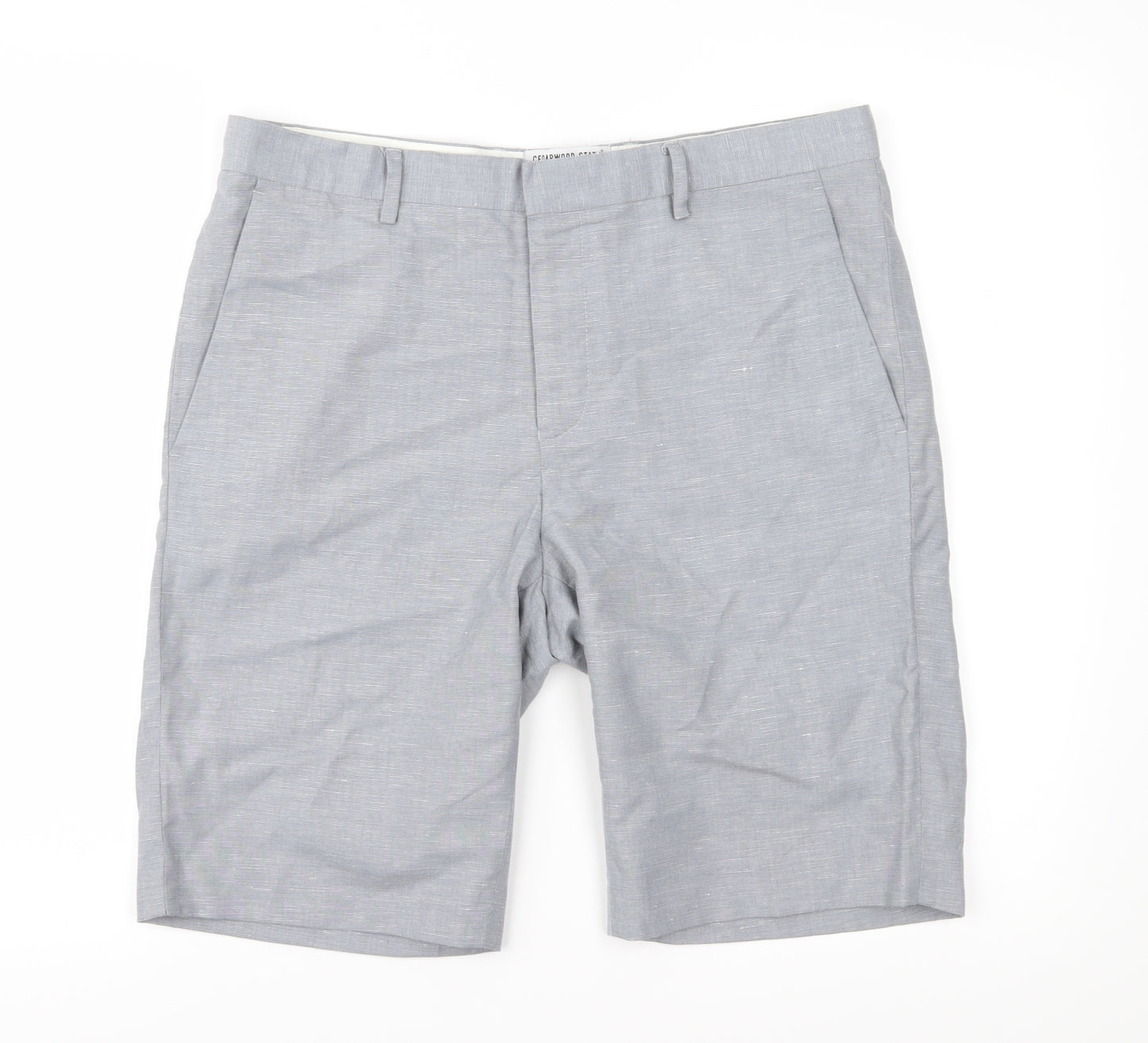 Cedar Wood State Mens Grey   Chino Shorts Size 34 in