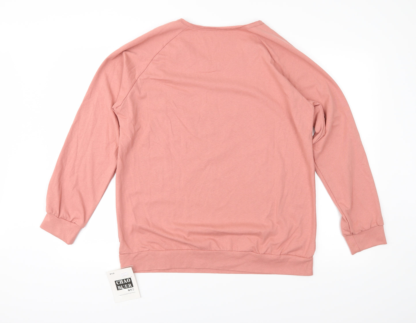 Chao Buer Womens Pink  Jersey Pullover Sweatshirt Size 8