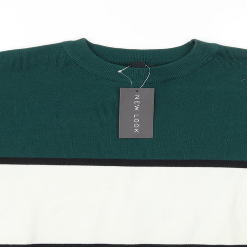New Look Womens Green  Knit Pullover Jumper Size M