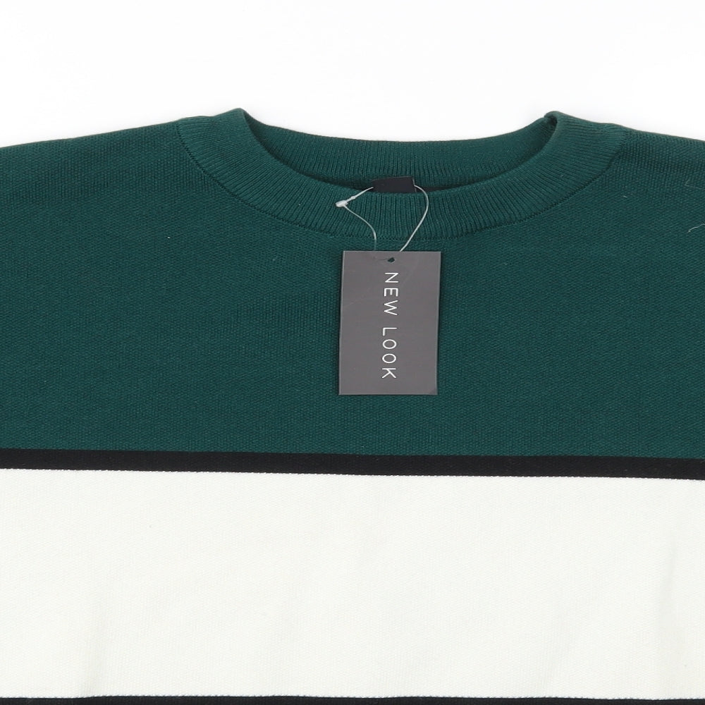 New Look Womens Green  Knit Pullover Jumper Size M