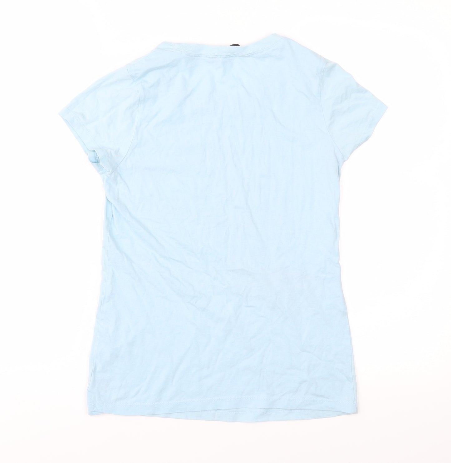 F&F Womens Blue  Jersey Basic T-Shirt Size 10