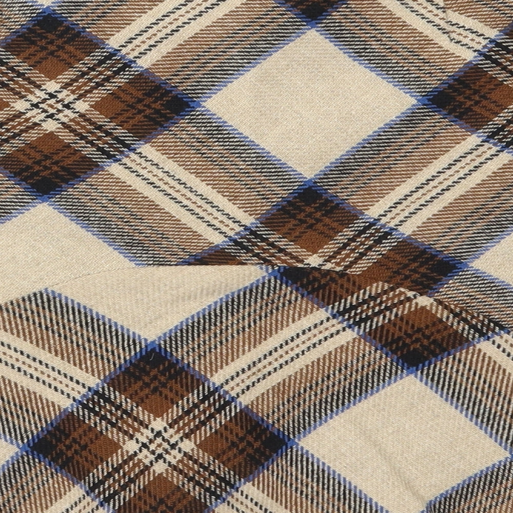Per Una Womens Brown Plaid Tweed Mini Skirt Size 12