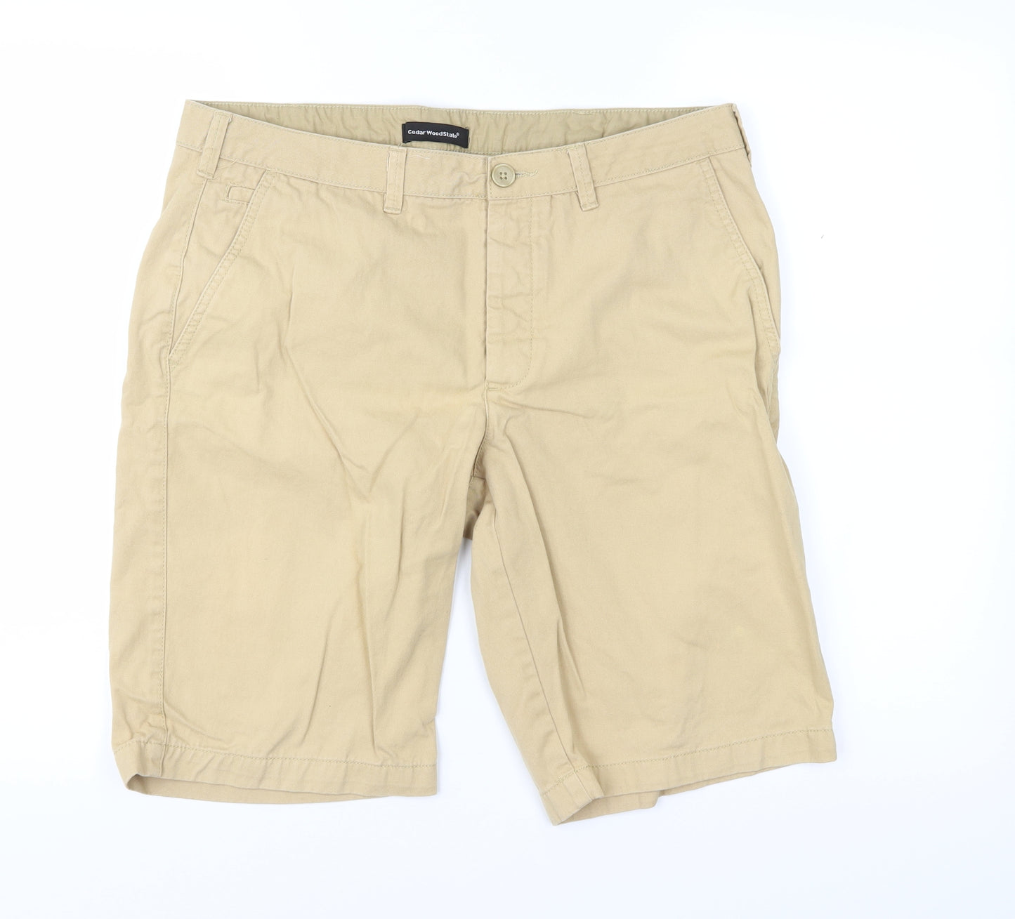 Cedar Wood State Mens Beige   Chino Shorts Size 34 in