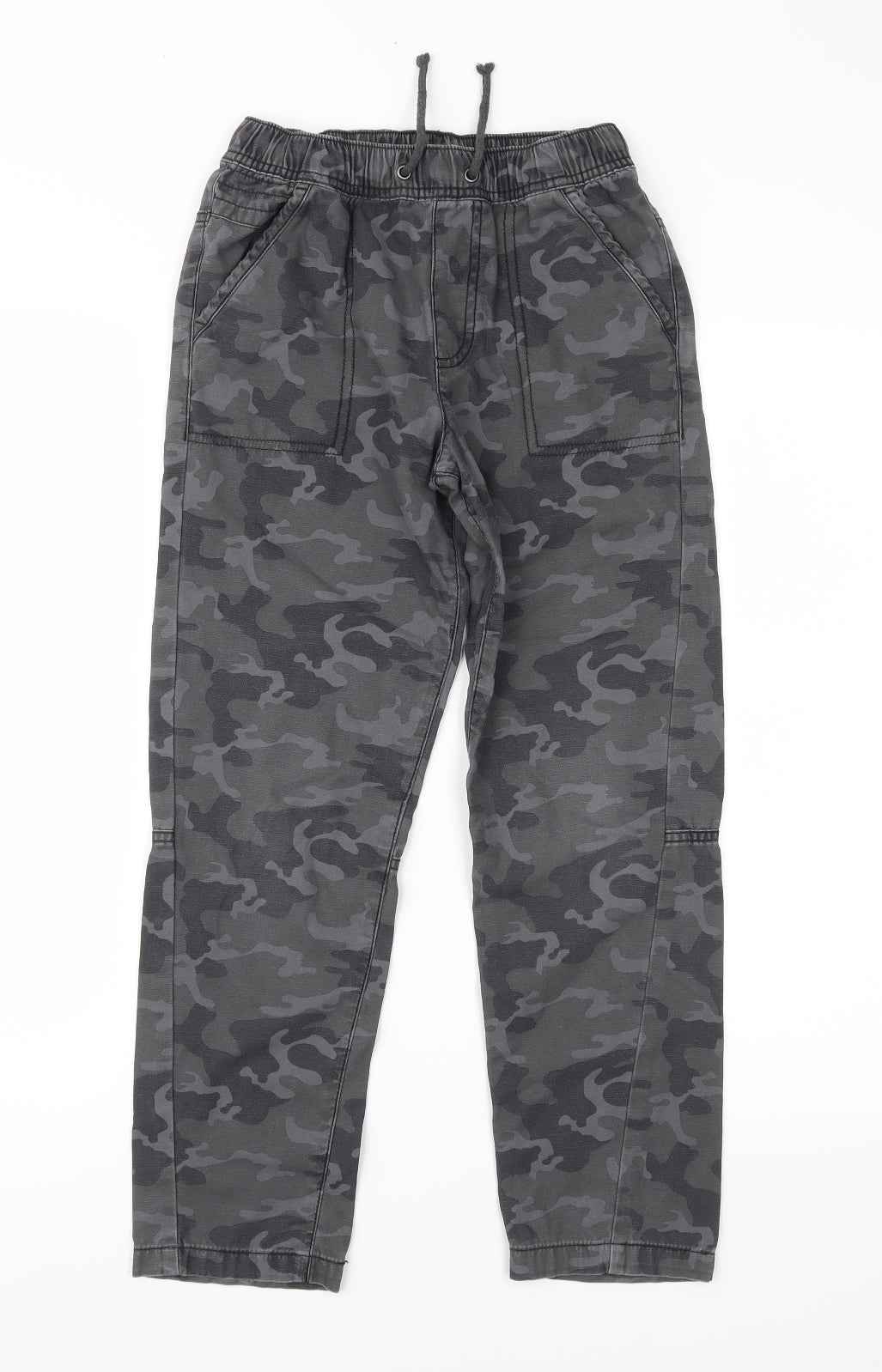 George Boys Grey Camouflage Denim Cargo Trousers Size 9-10 Years
