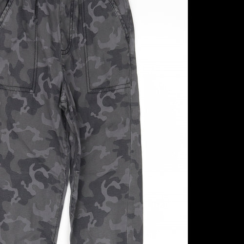 George Boys Grey Camouflage Denim Cargo Trousers Size 9-10 Years
