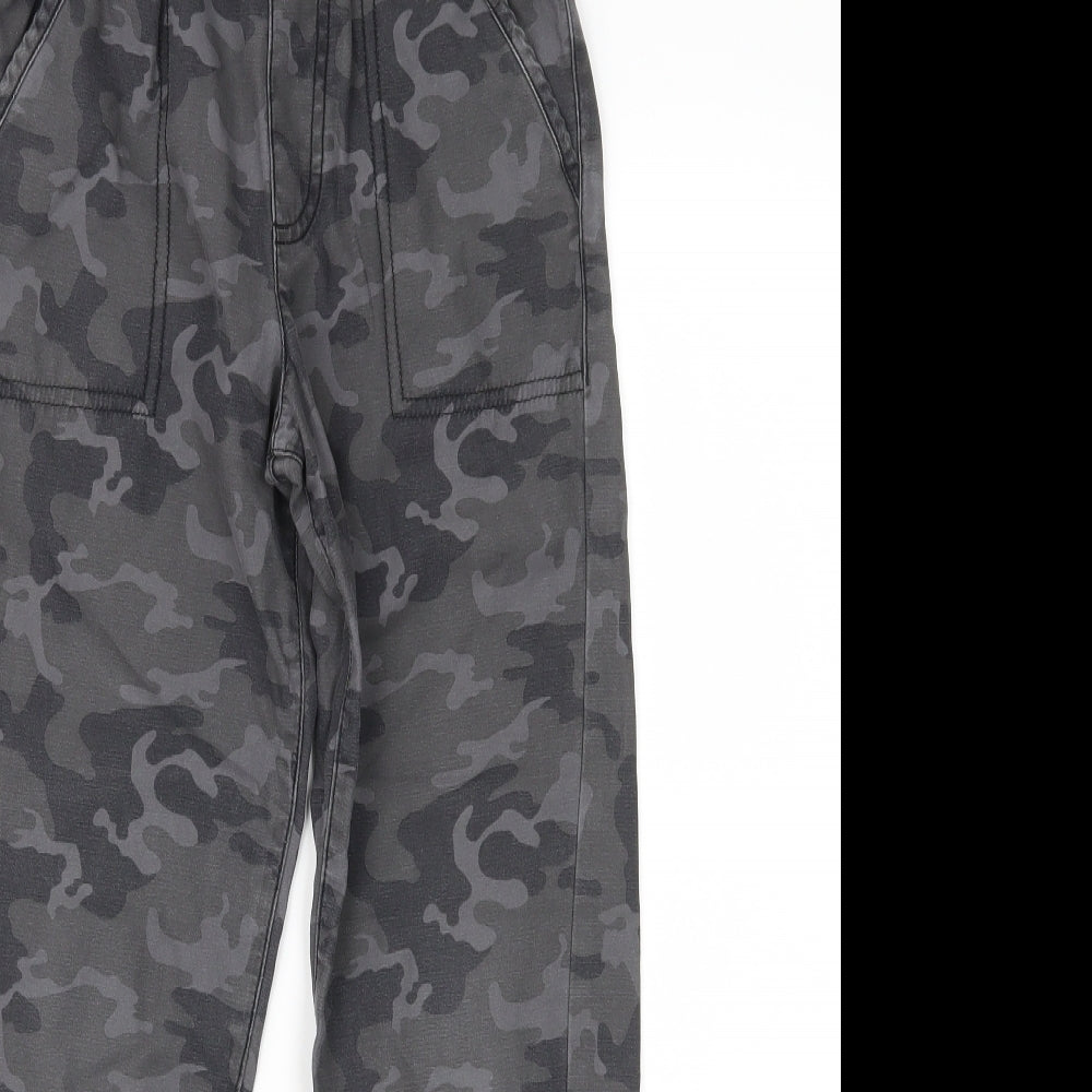 George Boys Grey Camouflage Denim Cargo Trousers Size 9-10 Years