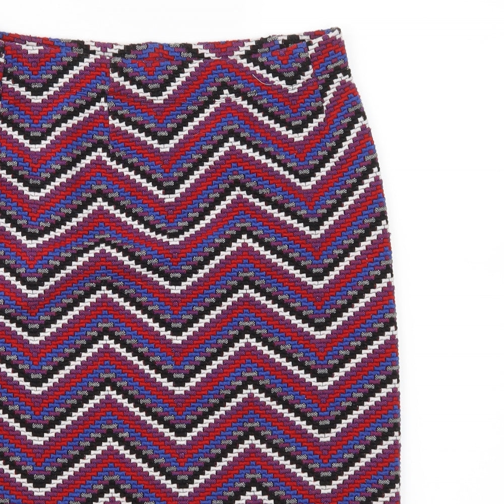 TU Womens Purple Geometric  Straight & Pencil Skirt Size 12