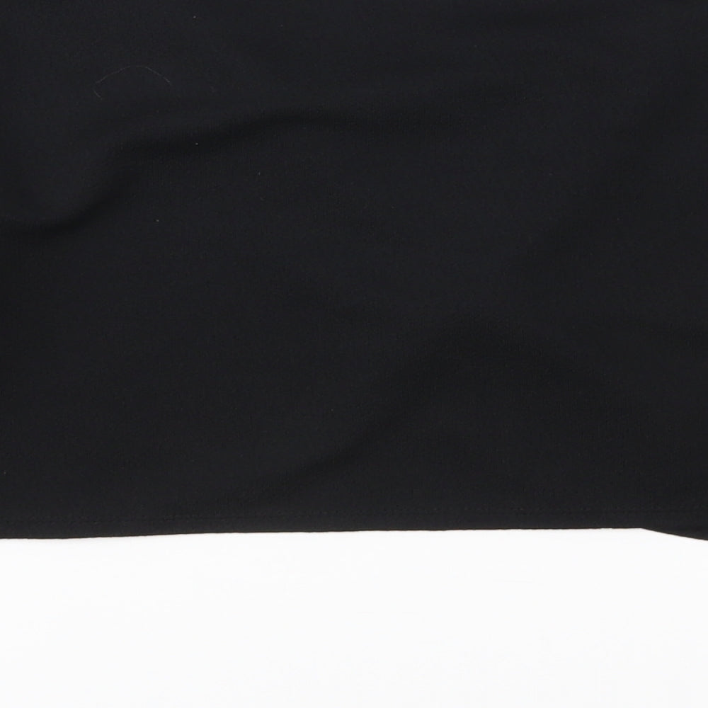Missguided Womens Black   Cropped Blouse Size 10