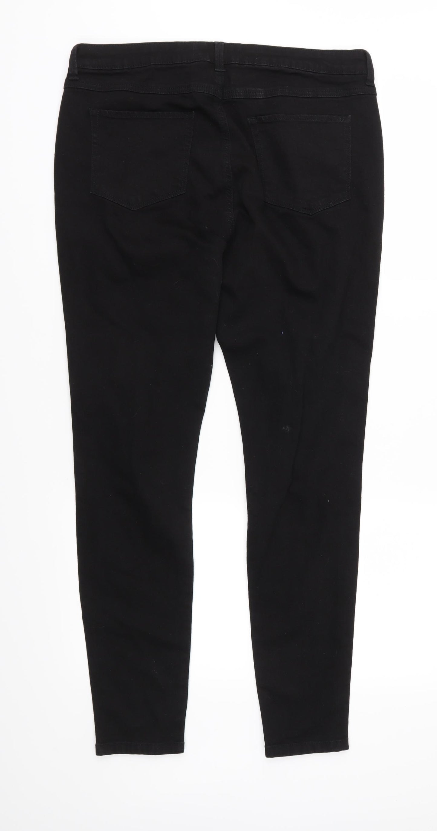Denim & Co. Womens Black  Denim Straight Jeans Size 16 L30 in