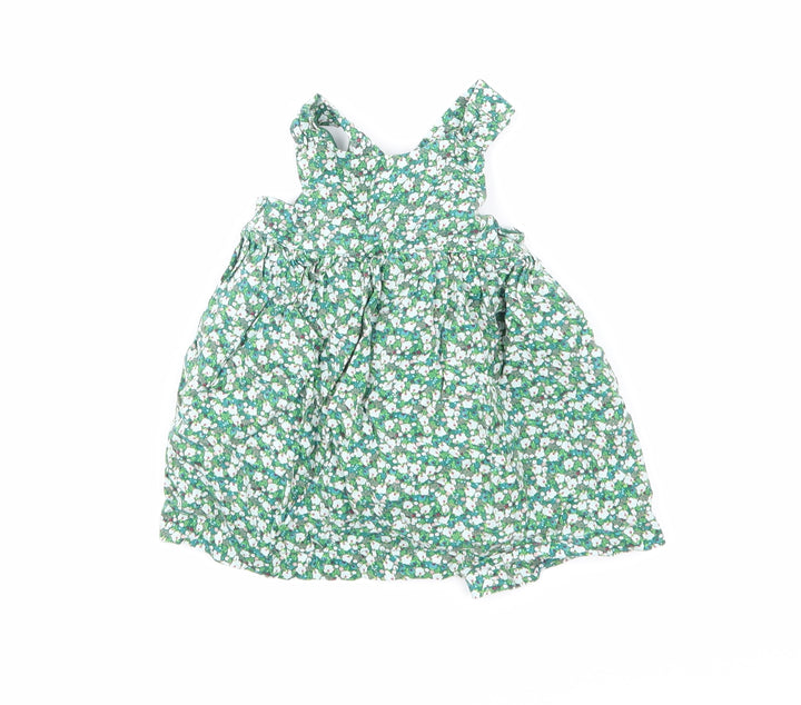 Mini Club Girls Green Floral A-Line Size 0-3 Months