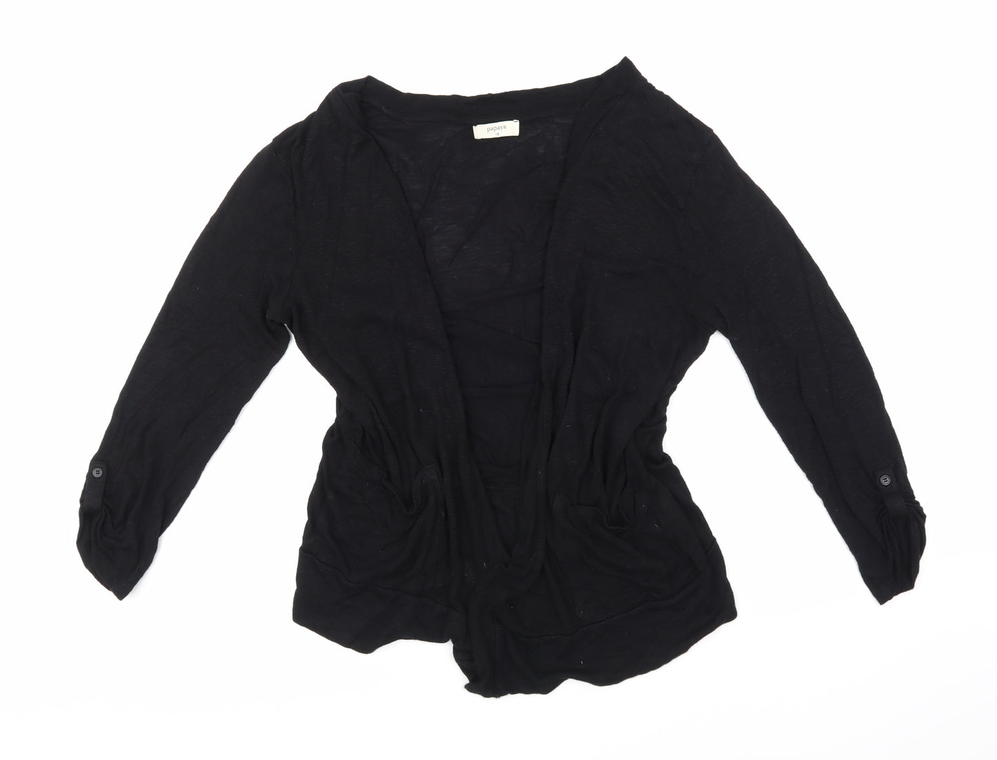 Papaya Womens Black   Cardigan Jumper Size 16