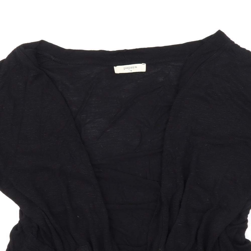 Papaya Womens Black   Cardigan Jumper Size 16