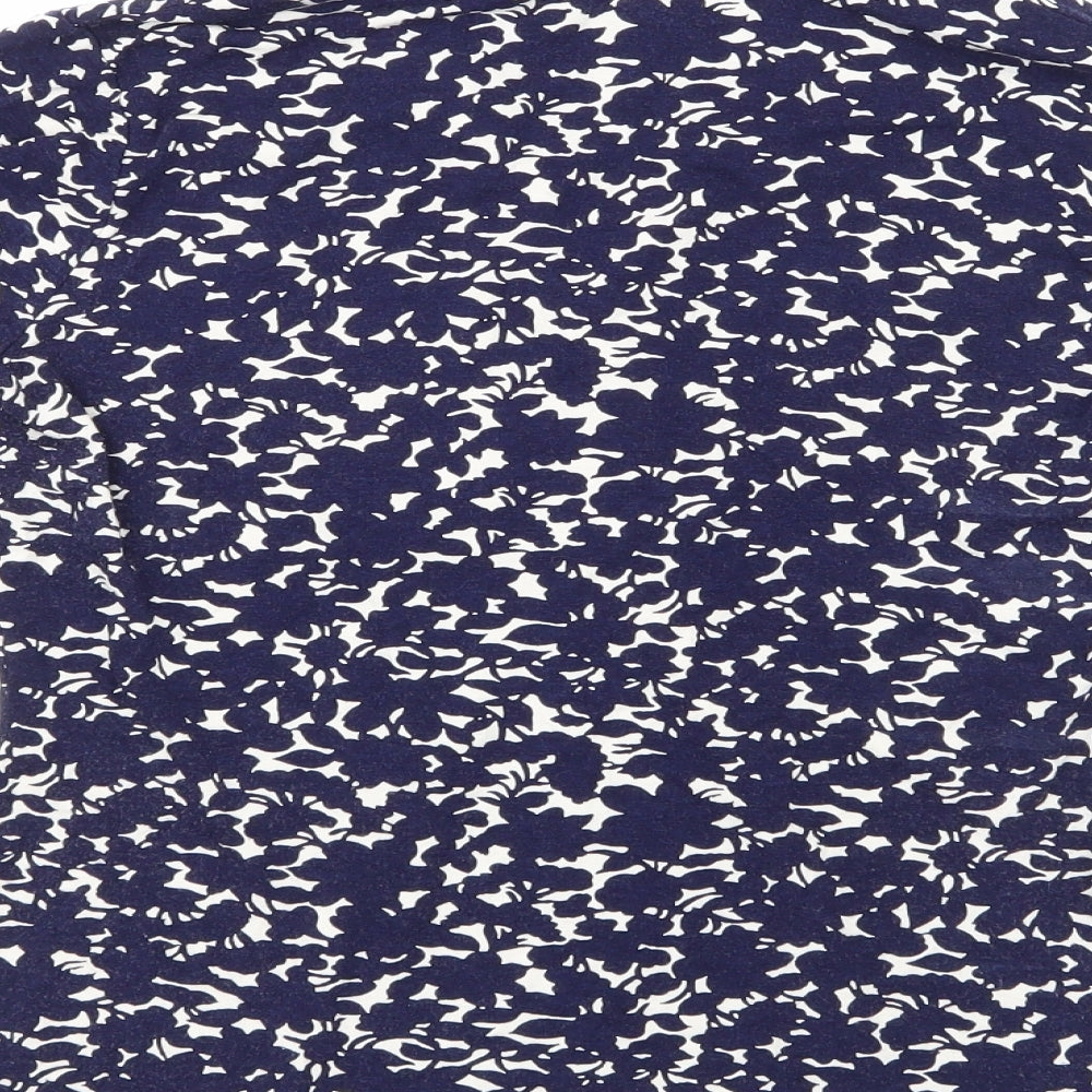 Papaya Womens Blue Floral  Basic T-Shirt Size 12