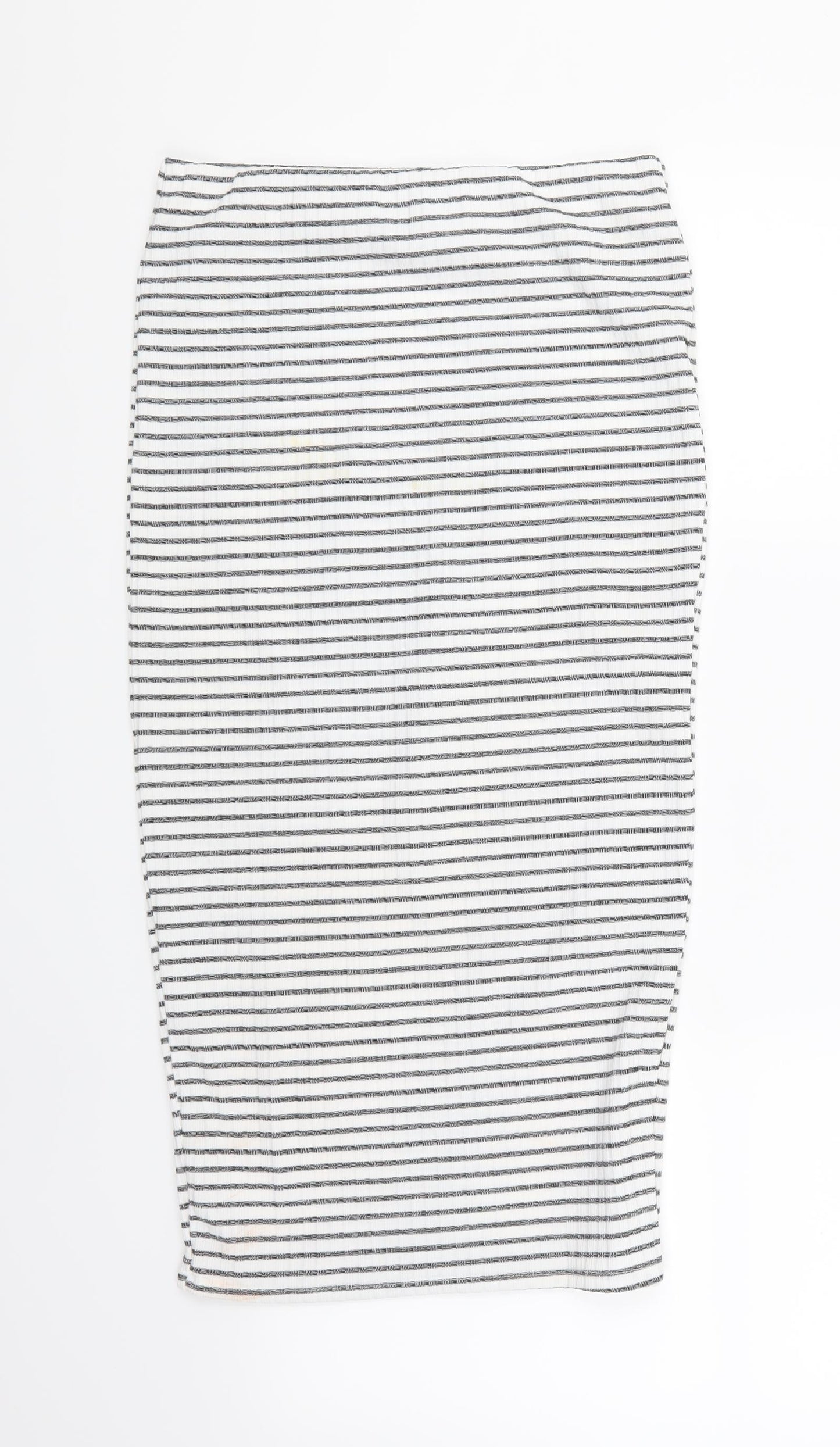 Dorothy Perkins Womens White Striped  A-Line Skirt Size 8