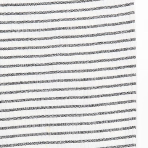 Dorothy Perkins Womens White Striped  A-Line Skirt Size 8