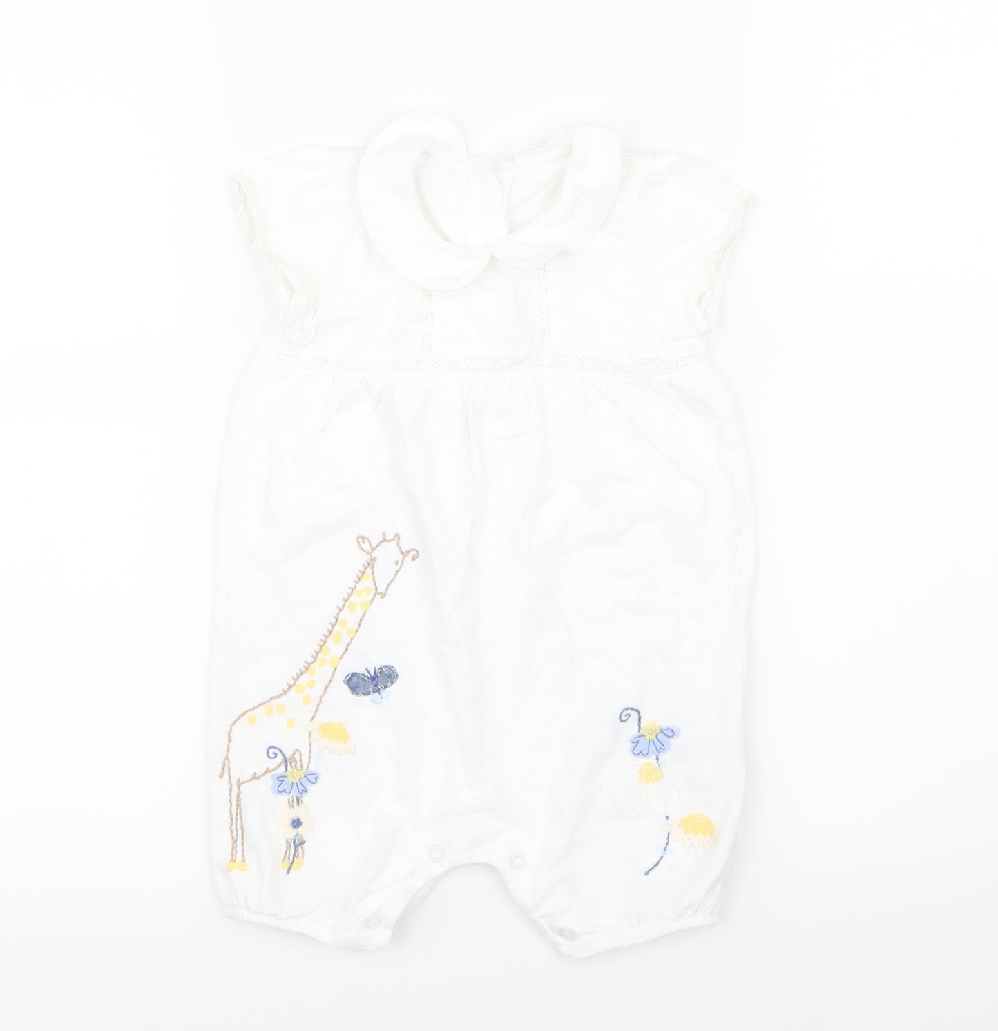 NEXT Girls White   Babygrow One-Piece Size 12-18 Months
