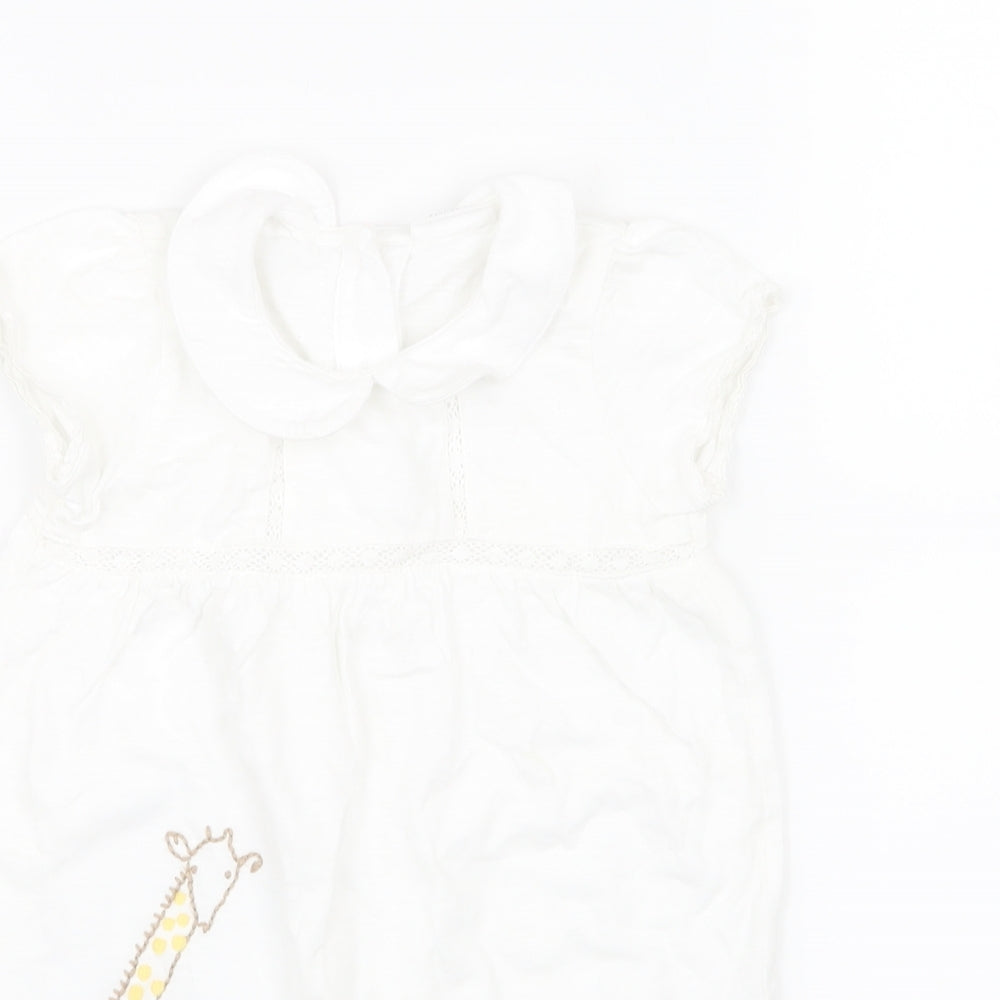 NEXT Girls White   Babygrow One-Piece Size 12-18 Months