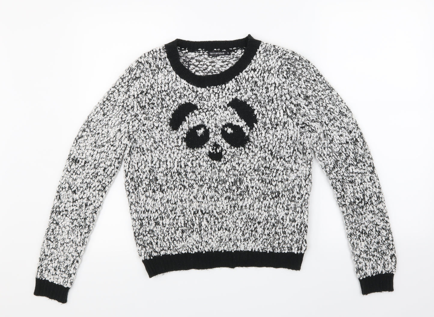 Terranova Womens White  Knit Pullover Jumper Size S