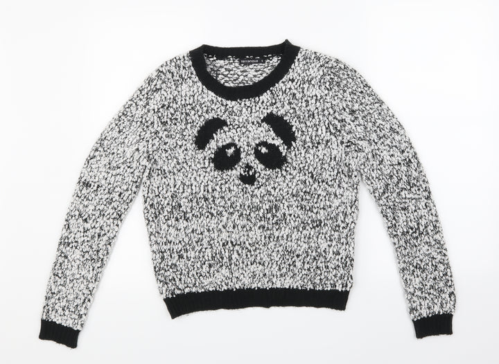 Terranova Womens White  Knit Pullover Jumper Size S