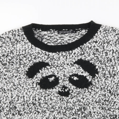 Terranova Womens White  Knit Pullover Jumper Size S
